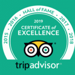TripAdvisor logo - hall of fame - certificate of excellence