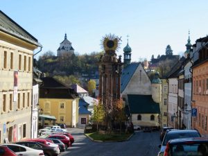 Banská Štiavnica - Holy Trinity square and New castle